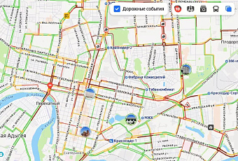 Краснодар парализован 10-балльными пробками после вечернего дождя