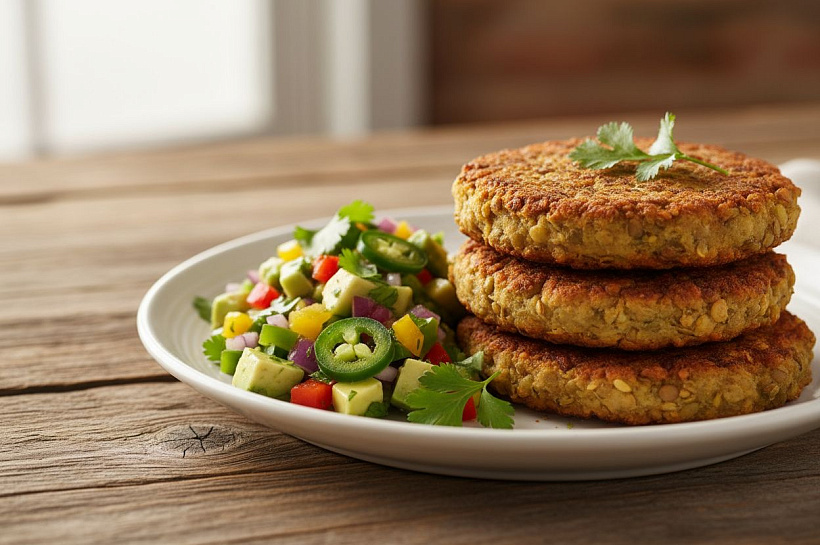 Чечевичные котлеты с сальсой: полезный рецепт для вегетарианцев