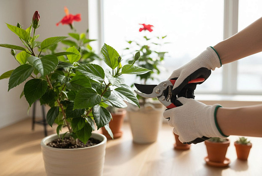 Правильная обрезка комнатного гибискуса для пышного цветения 