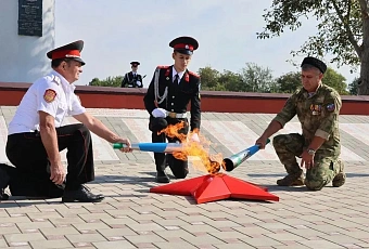 В Кавказском районе после реконструкции открыли мемориал Воину-освободителю 