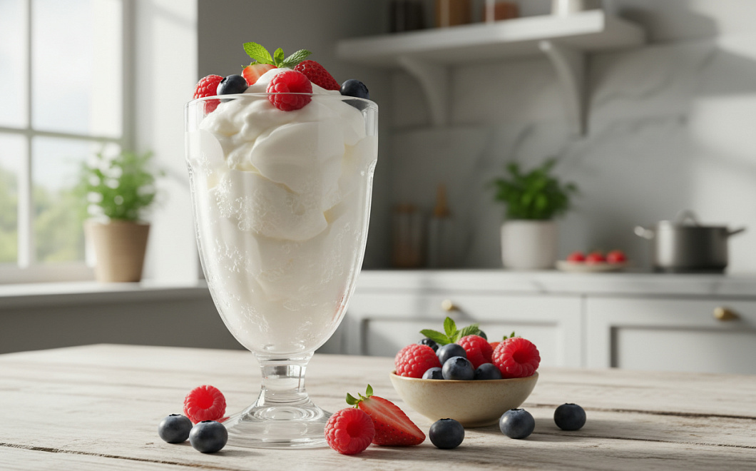 Замороженный кефир: полезный десерт, который заменит мороженое детям