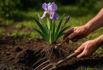 Ирисы в новом домике: как осеннее пересаживание даёт цветам вторую жизнь