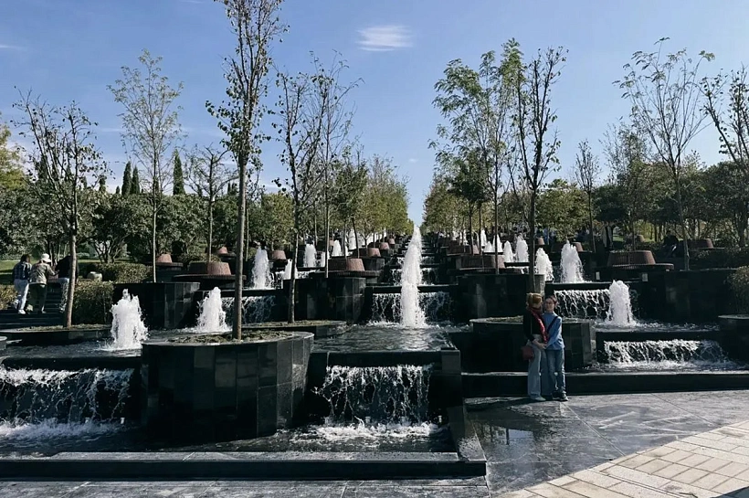 Каскадный фонтан: новую локацию открыли в парке «Краснодар»