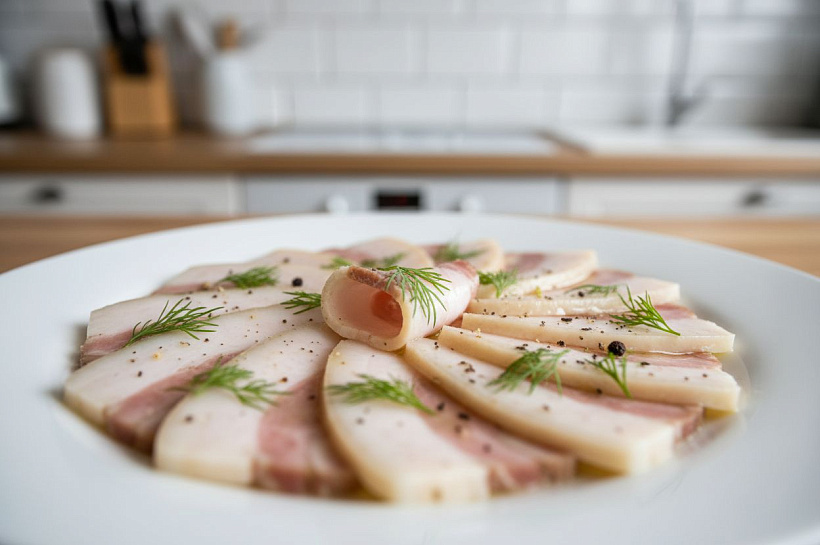 Маринованное сало в уксусе: нежная закуска за 2 часа