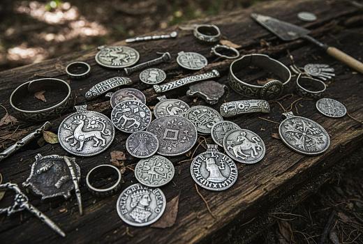 Шведские археологи нашли средневековый клад с серебряными монетами и украшениями.