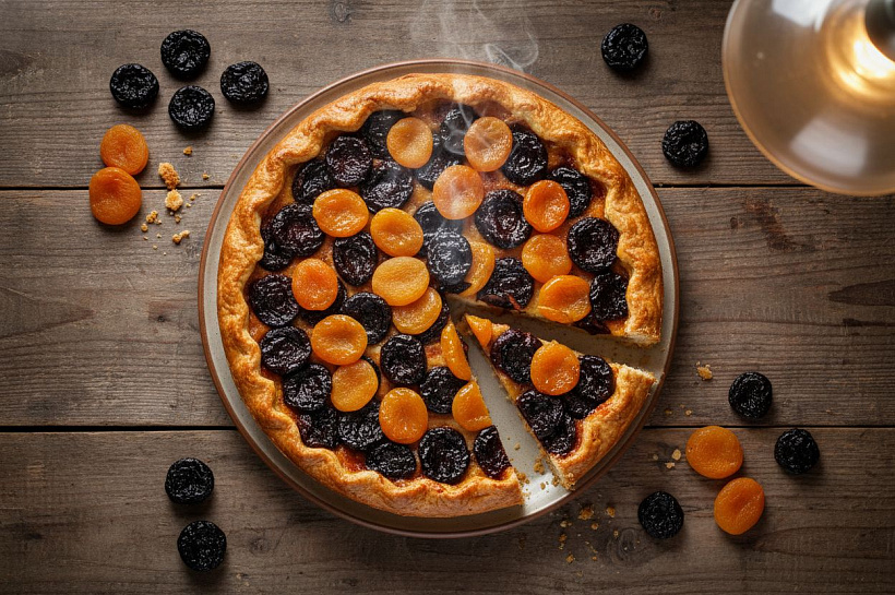 Пирог с черносливом и курагой: пошаговый рецепт с фото