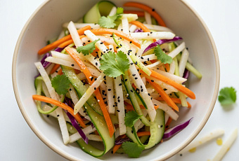 Салат из дайкона и моркови, пошаговый рецепт приготовления