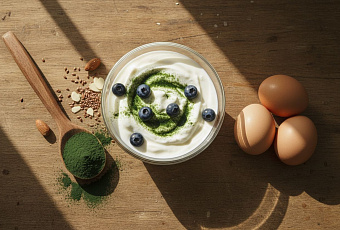 Три лучших источника белка для здоровья после 50: йогурт, спирулина и яйца