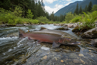 Лосось чинук вернулся в реку МакКлауд спустя сто лет отсутствия