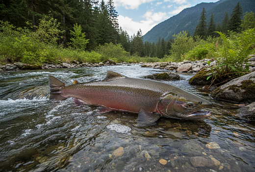 Лосось чинук вернулся в реку МакКлауд спустя сто лет отсутствия