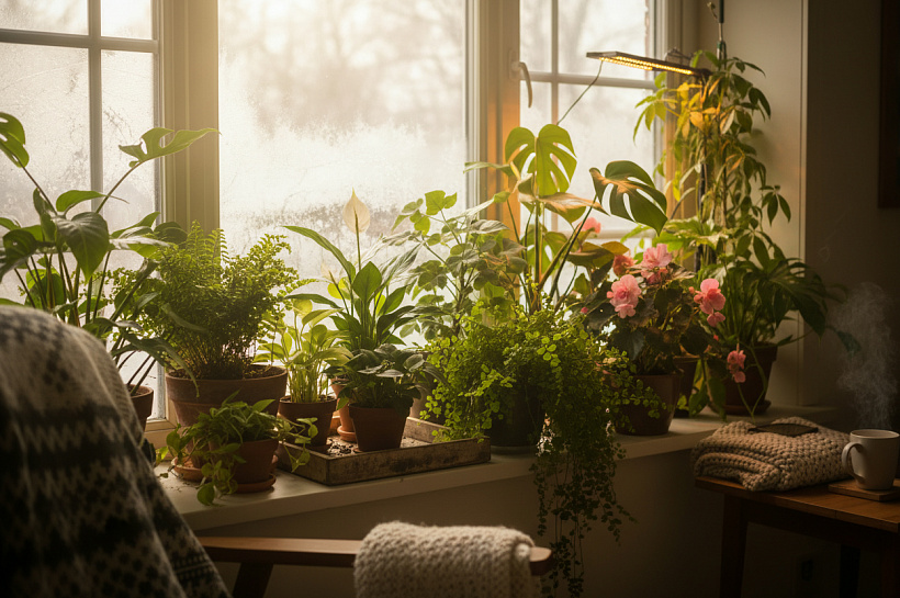 Как поддержать комнатные растения зимой при недостатке света
