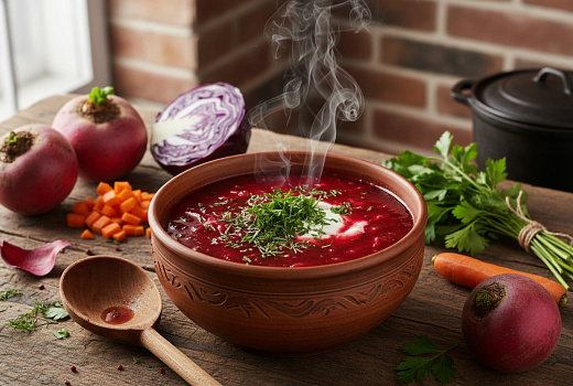 Главный секрет яркого борща: одна ложка кислоты в нужный момент