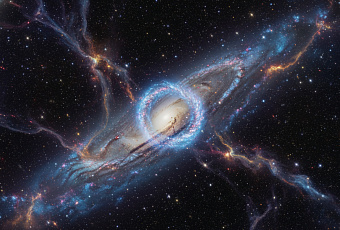 Галактика в созвездии Лебедя скрывает загадочную кольцевую структуру