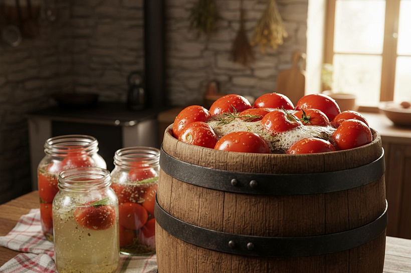 Квашеные помидоры в бочке: секреты зимней заготовки для яркого вкуса