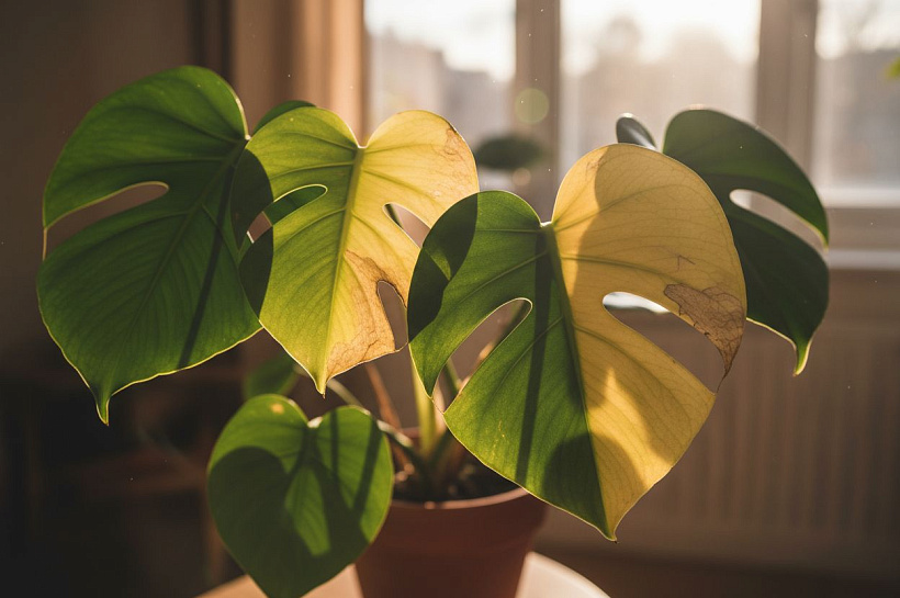 Почему у монстеры желтеют листья: 7 основных причин и способы решения проблемы