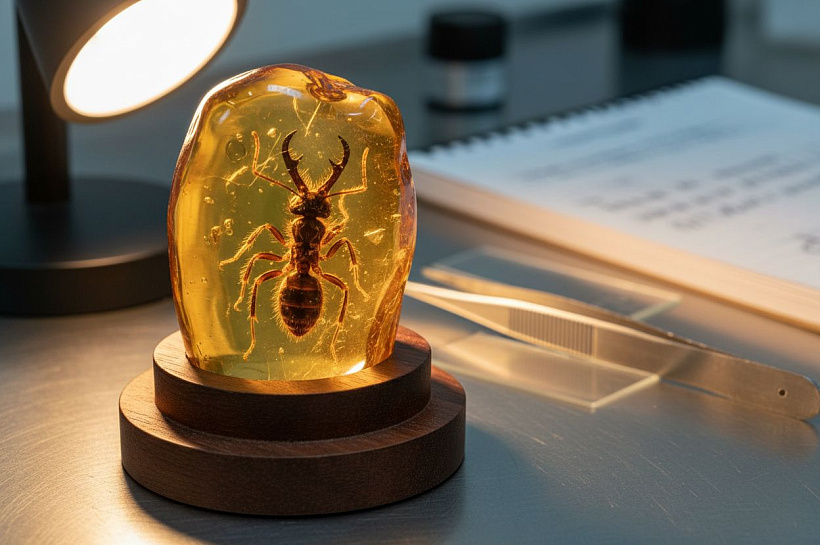 Учёные СПбГУ открыли новый вид рогатых муравьёв в балтийском янтаре возрастом 37 млн лет