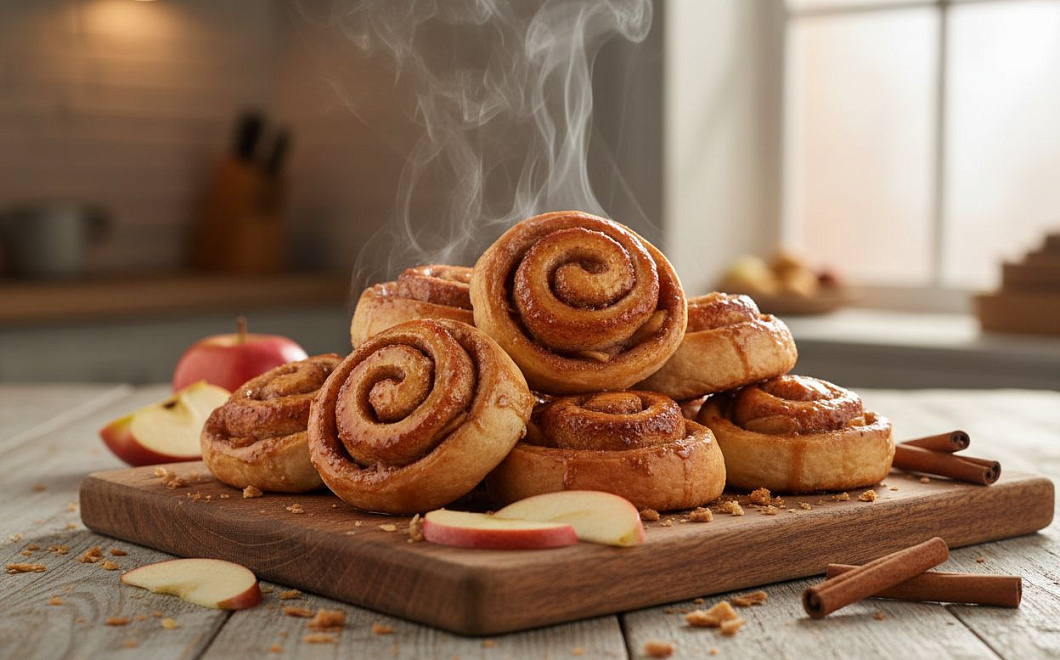 Булочки с яблоками и корицей: простой рецепт ароматной выпечки