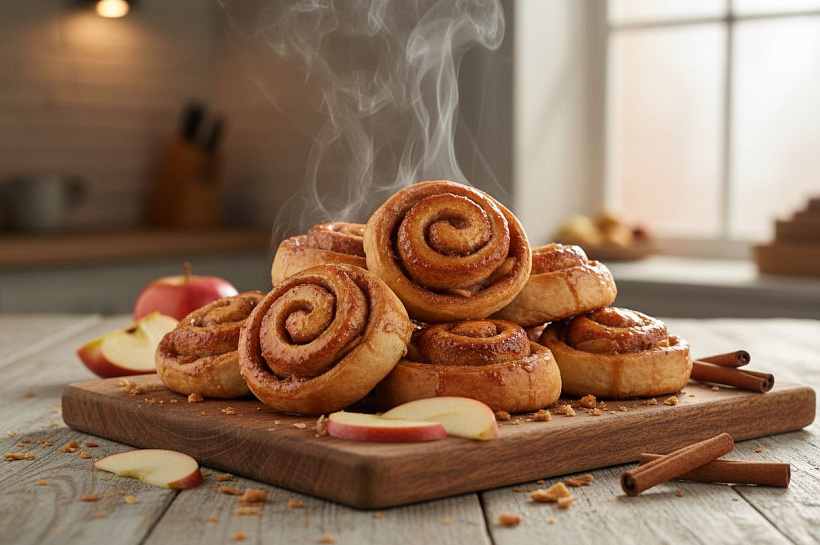 Булочки с яблоками и корицей: простой рецепт ароматной выпечки