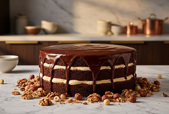 Королевский торт без муки: орехово-шоколадный рецепт от Оли Мирошниченко