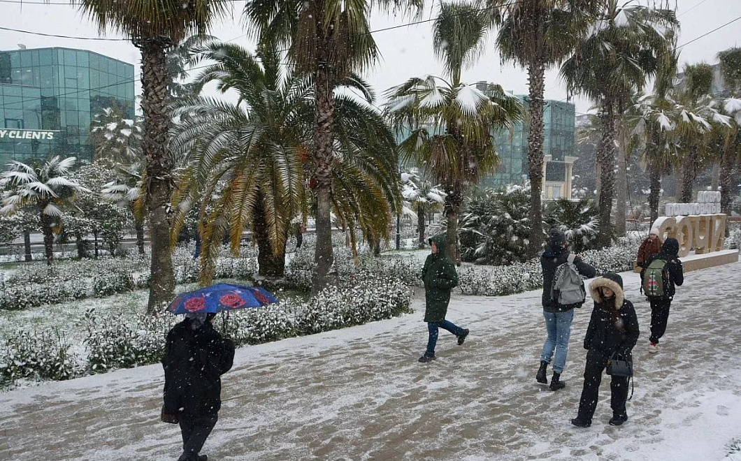 В Сочи 3 февраля ожидается снег и треть месячной нормы осадков