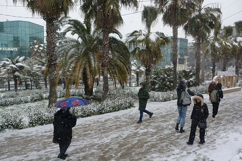 В Сочи 3 февраля ожидается снег и треть месячной нормы осадков