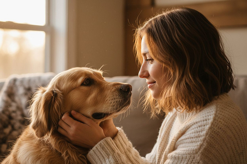 Зрительный контакт с собаками укрепляет эмоциональную связь между питомцем и хозяином