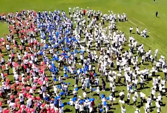 3 тыс. человек собрали «Живую карту России» в Гулькевичах