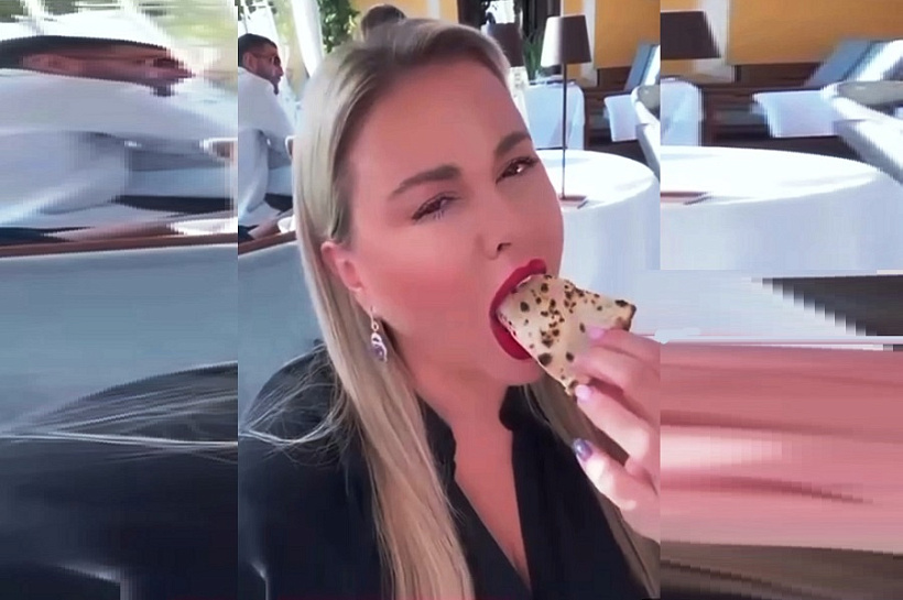 «Притесь!»: Анна Семенович напихала себе полный рот пиццы, имитируя страстный секс