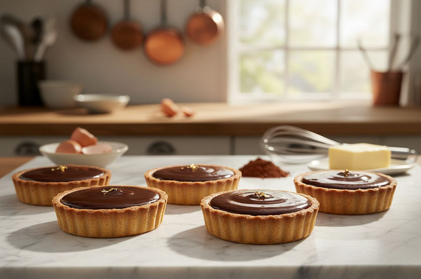 Шоколадные тарталетки: пошаговый рецепт
