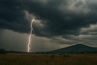 Черноморская депрессия принесёт грозы и ливни в Краснодарский край