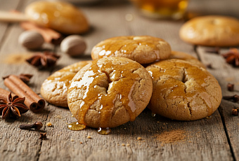 Классическое имбирное печенье с медом и специями для новогоднего настроения