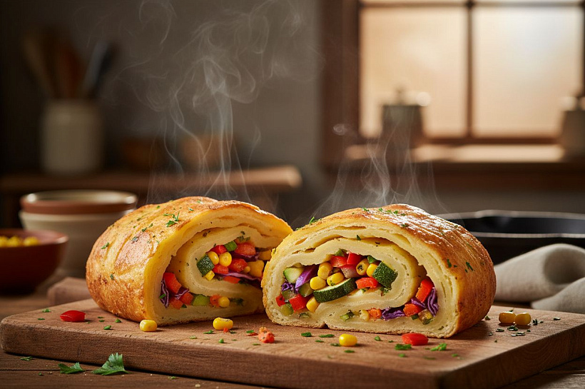 Картофельный рулет с овощами: простой рецепт для семейного обеда