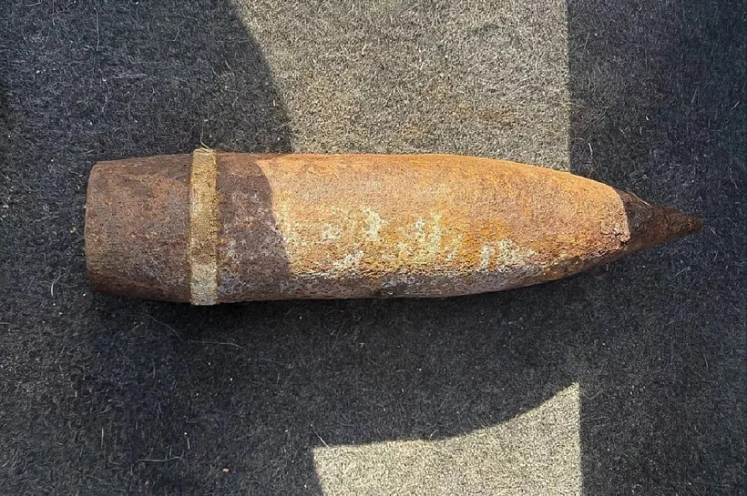 Под Анапой в поле обнаружен и уничтожен артиллерийский снаряд времен ВОВ