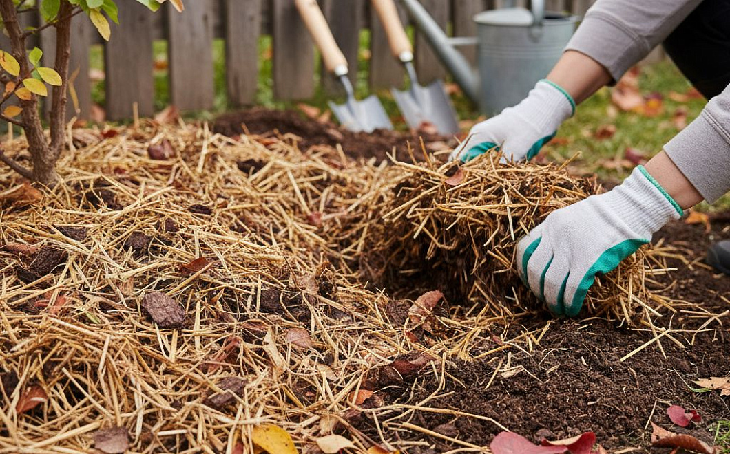 Какие растения необходимо мульчировать осенью для защиты от морозов