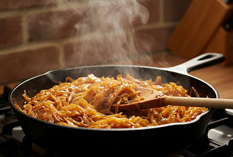 Секрет карамельной тушеной капусты, один ингредиент для идеального вкуса