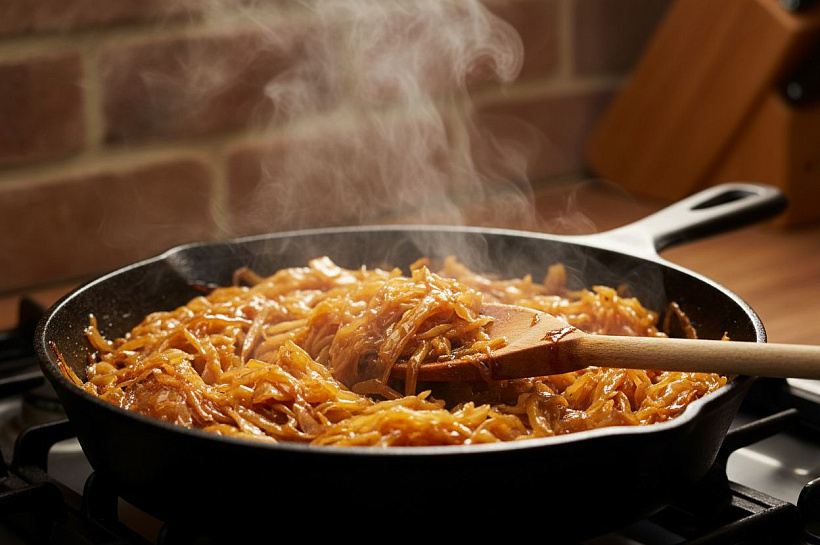 Секрет карамельной тушеной капусты, один ингредиент для идеального вкуса