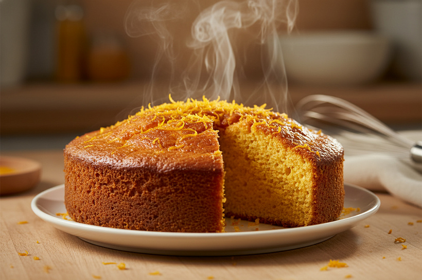 Нежный апельсиновый бисквит с хрустящей корочкой за 60 минут