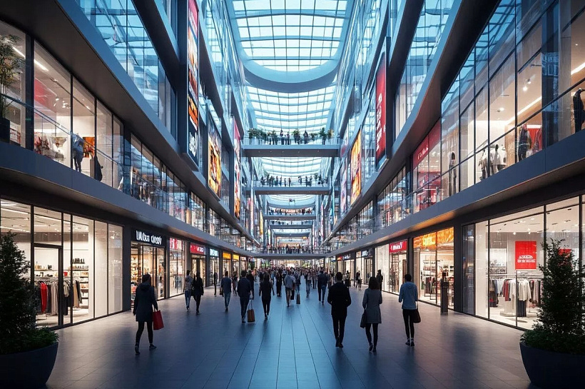 Трафик торговых центров в России упал на 2% за год и на 25% к доковидному уровню