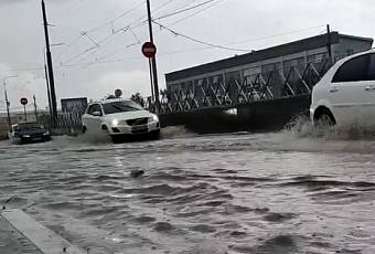 Мощный ливень окатил Краснодар 