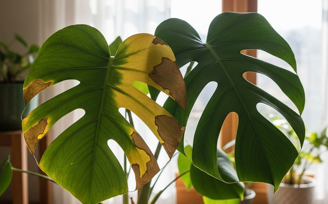 Почему у монстеры желтеют листья: 7 основных причин и способы решения