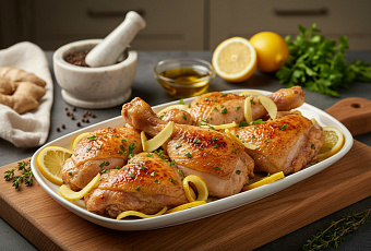 Курица в лимонно-имбирном маринаде, пошаговый рецепт 