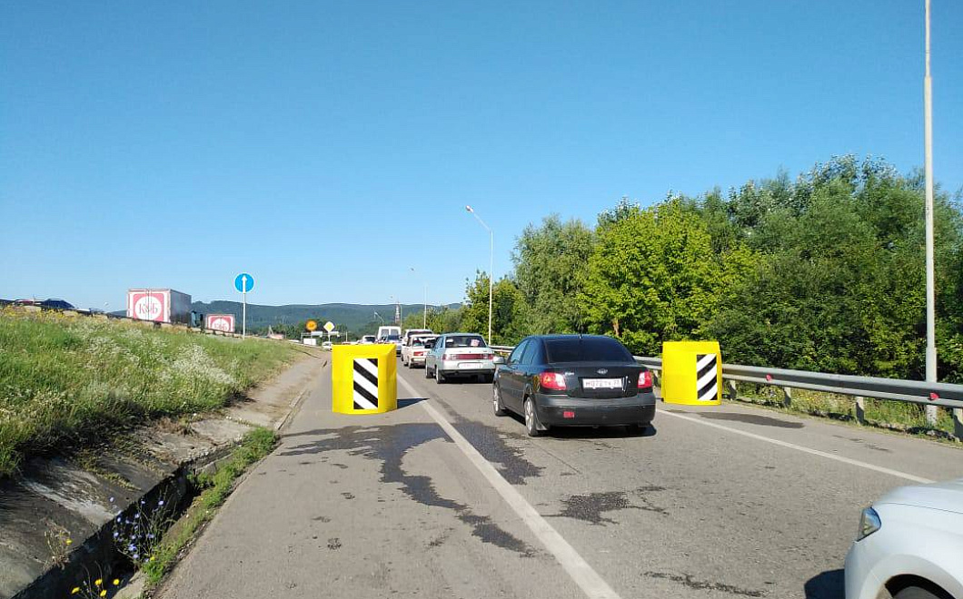 Обочечникам не проехать: на проблемном участке трассы под Горячим Ключом установили блоки