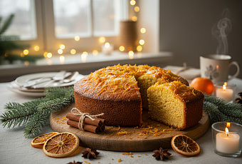 Апельсиновый кекс для новогоднего стола: простой рецепт для начинающих