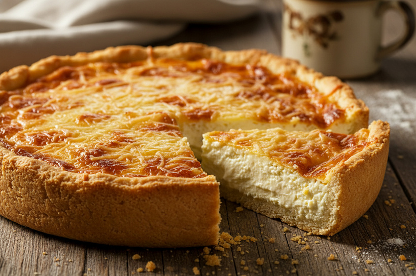Нежнейший сырный пирог на песочном тесте без дрожжей за 15 минут