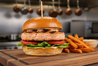 Бургер с семгой, пошаговый рецепт со списком ингредиентов