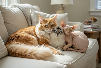 Самые ласковые породы кошек: мейн-кун, рэгдолл и сфинкс для домашнего уюта