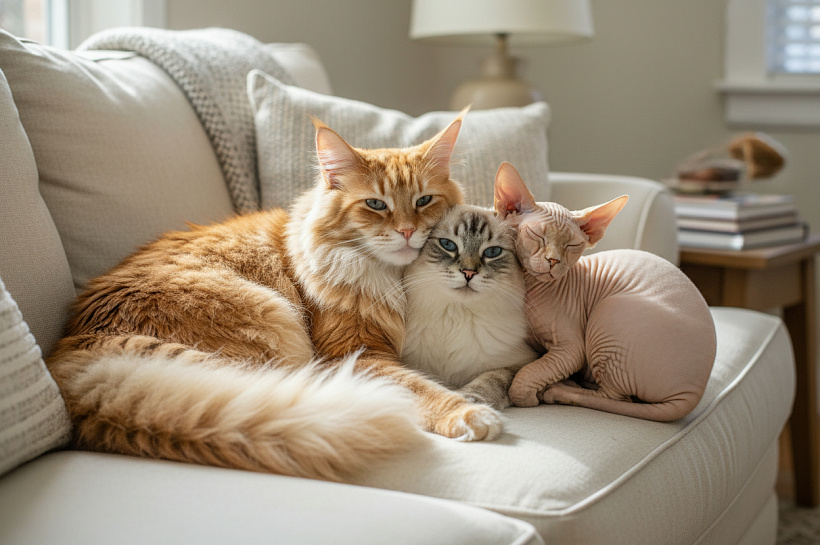 Самые ласковые породы кошек: мейн-кун, рэгдолл и сфинкс для домашнего уюта