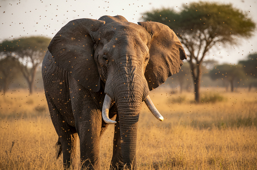 Почему пятитонные слоны панически боятся крошечных пчёл: научное объяснение