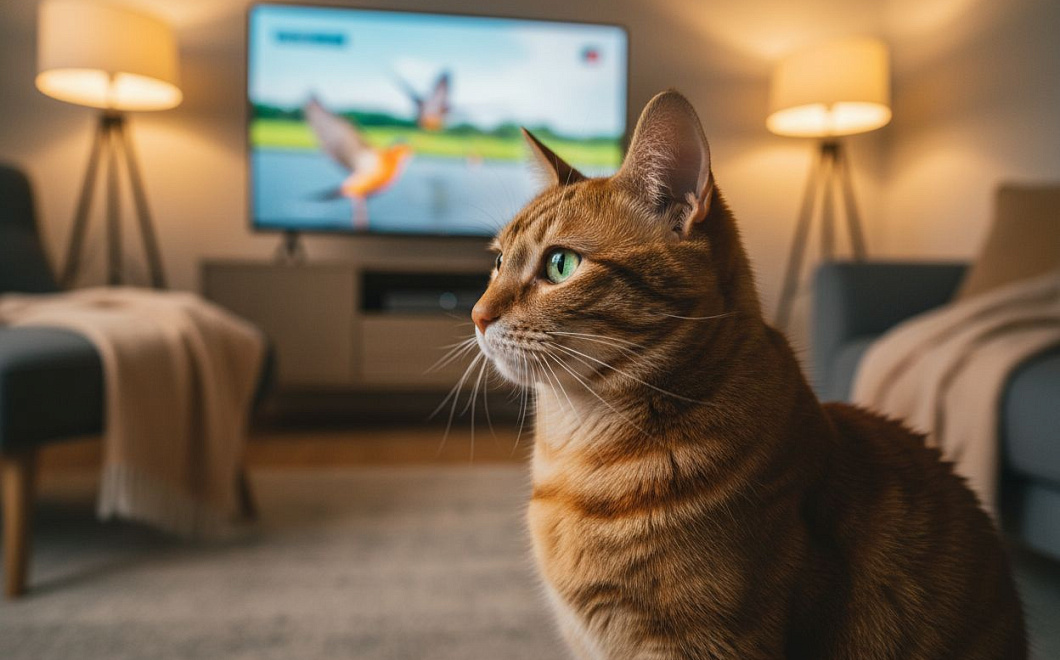 Почему кошки смотрят телевизор и что видят на экране, объяснили учёные