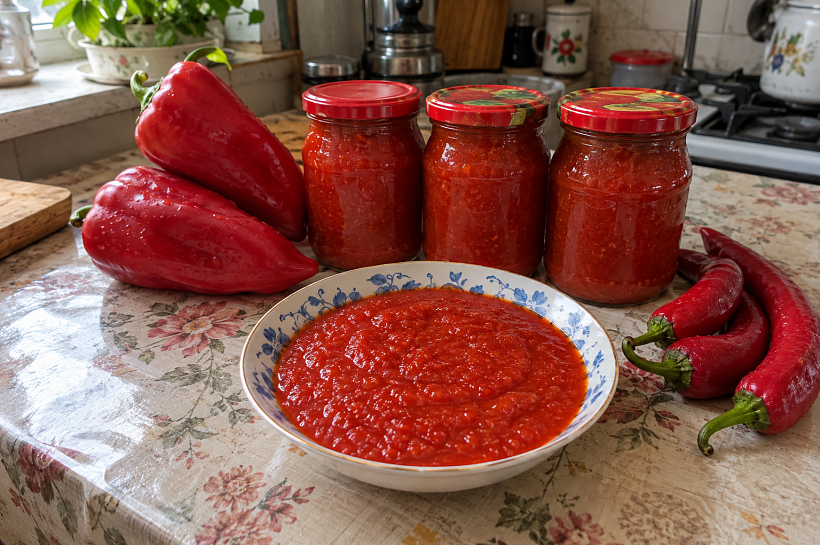 Острый соус из перца на зиму: варим с чесноком и доводим крахмалом до густоты